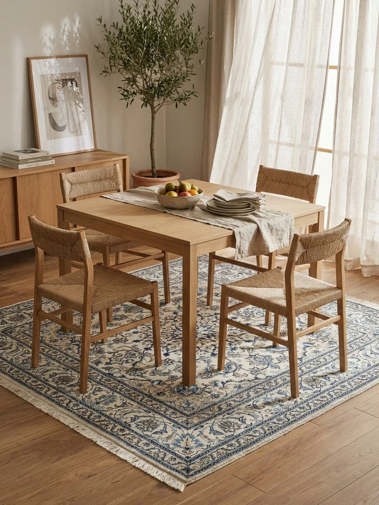 Nain 12La · Handgeknüpft – Beige, 196x197 cm