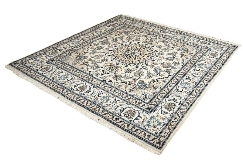 Nain 12La · Handgeknüpft – Beige, 196x197 cm