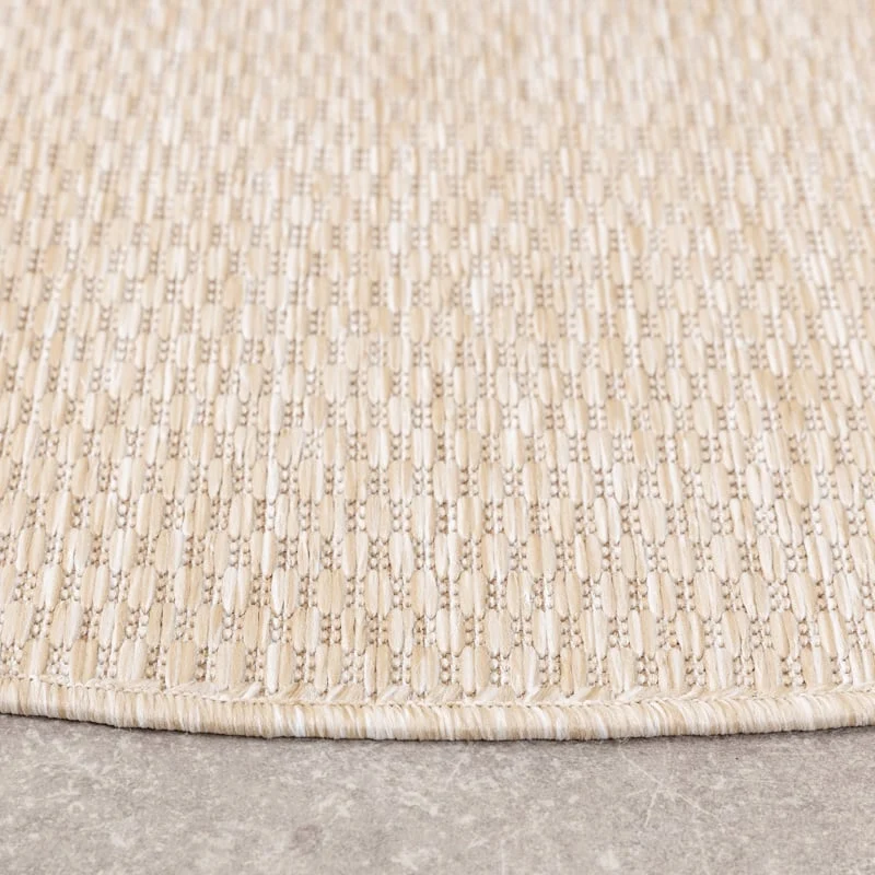 In- & Outdoor Teppich Rund - Costa Beige