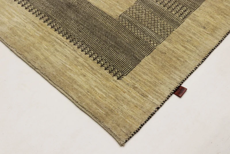 Gabbeh Teppich - Loribaft Indus - 203 x 235 cm - dunkelbeige
