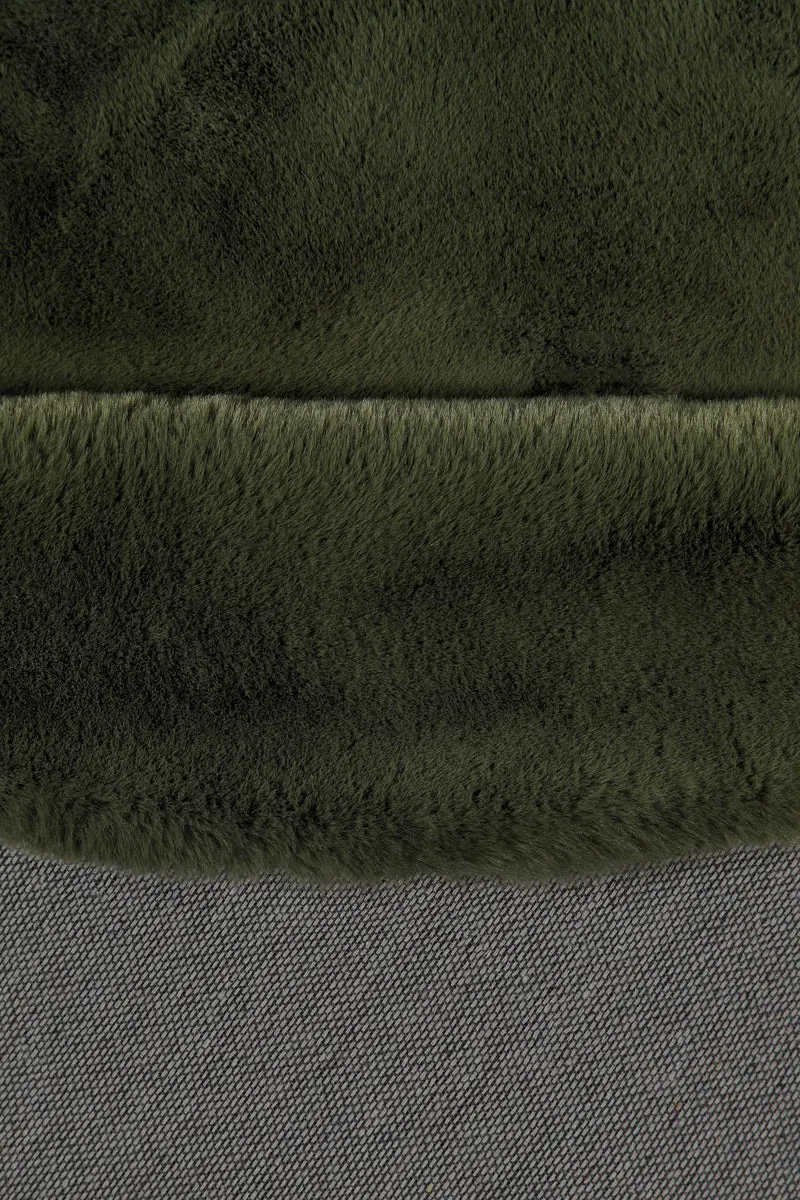 Esprit Teppich Rund Oliv Grün und sehr flauschig Hochflor "Alice"