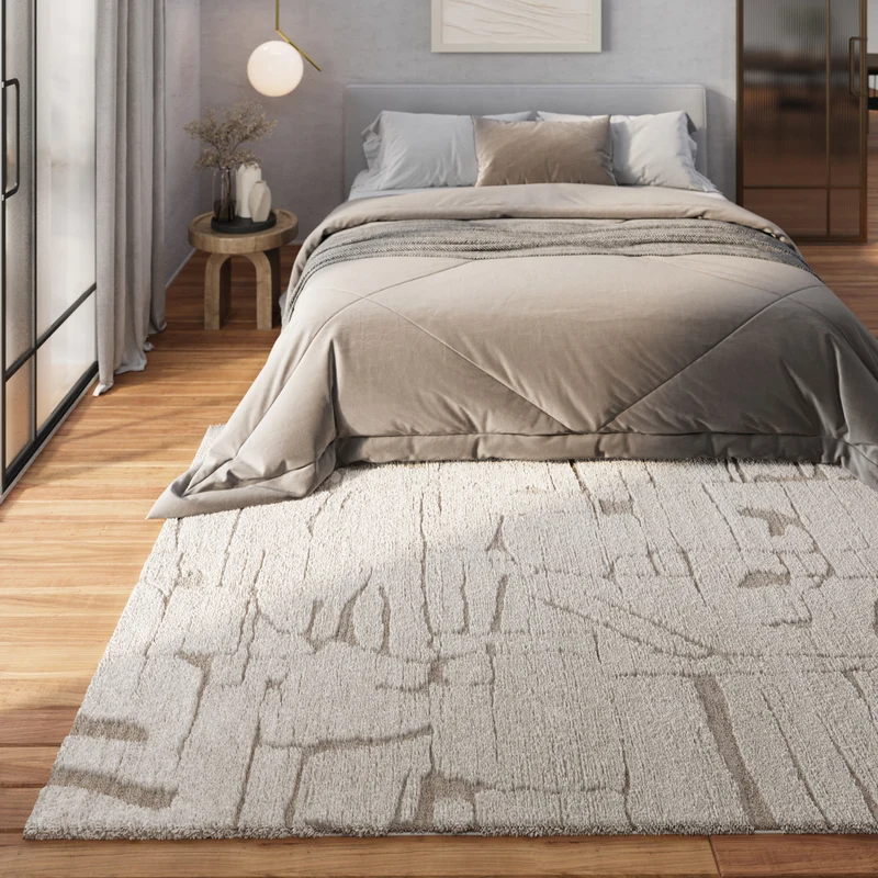 Kurzflor Teppich Creme Beige "Nils" WECONhome