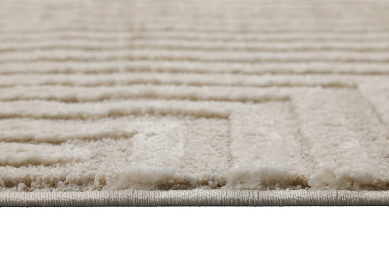 Kurzflor Teppich Creme Beige "Hillmar" WECONhome