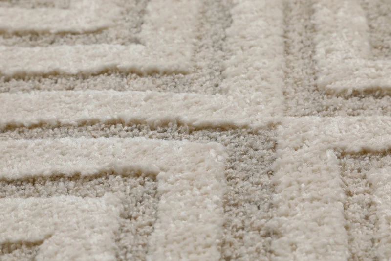 Kurzflor Teppich Creme Beige "Hillmar" WECONhome