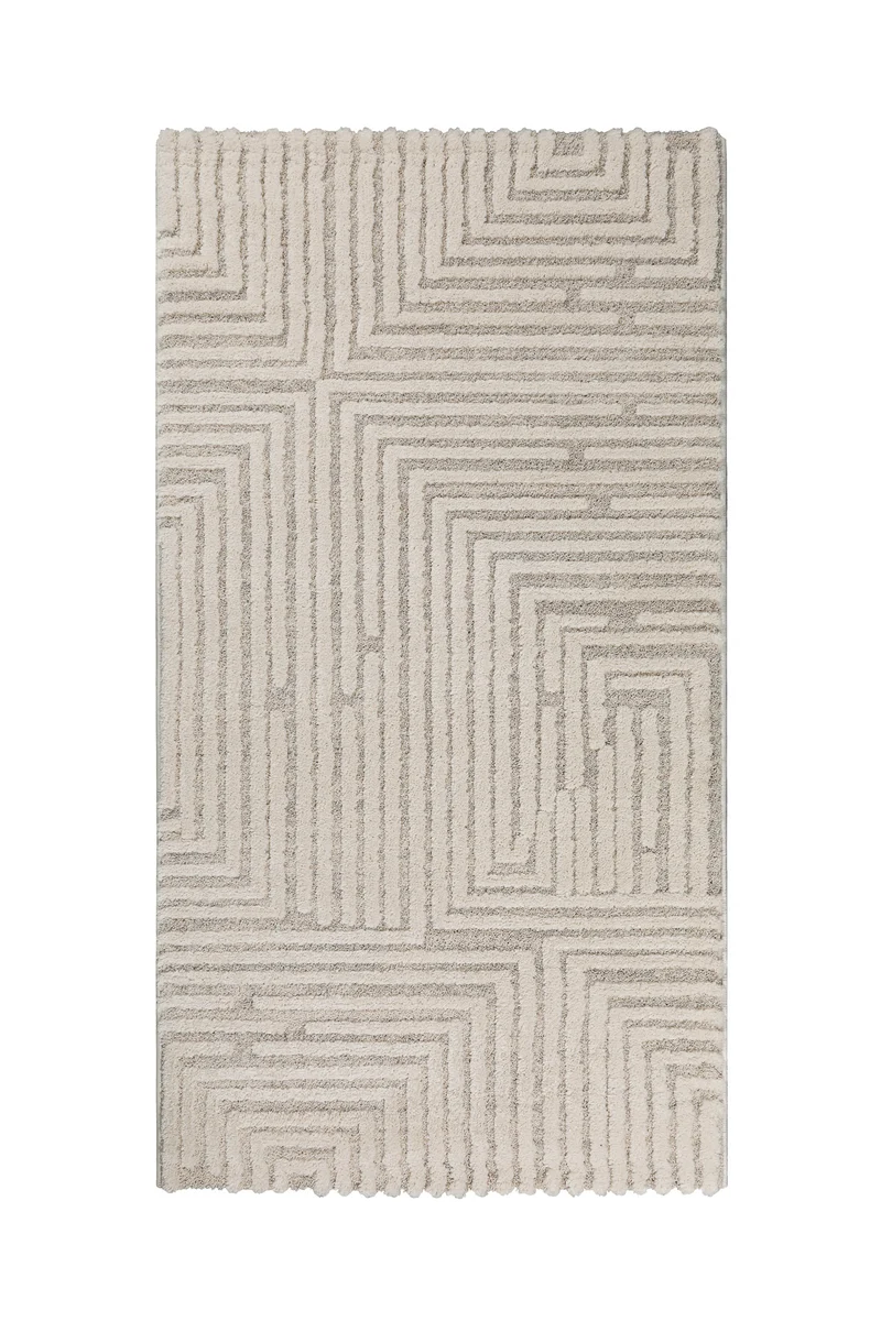 Kurzflor Teppich Creme Beige "Hillmar" WECONhome