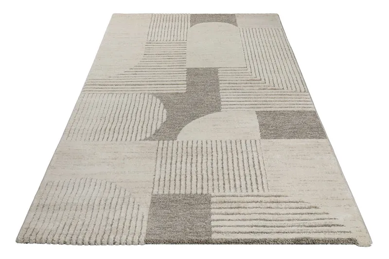 Kurzflor Teppich Creme Beige "Mats" WECONhome