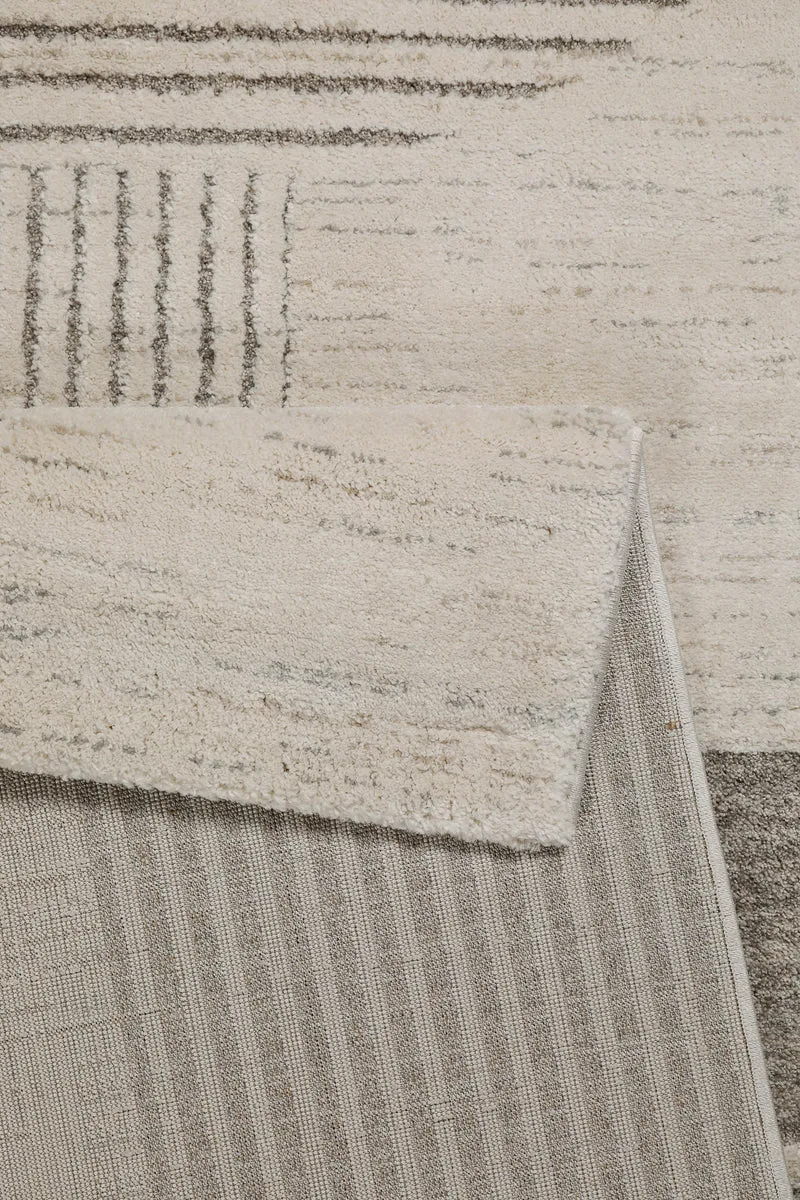 Kurzflor Teppich Creme Beige "Mats" WECONhome