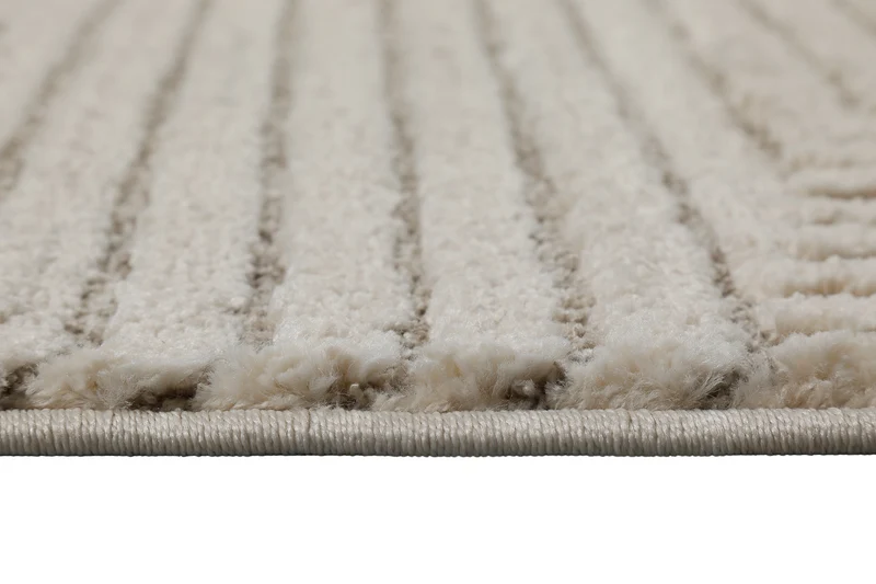Kurzflor Teppich Creme Beige "Mats" WECONhome