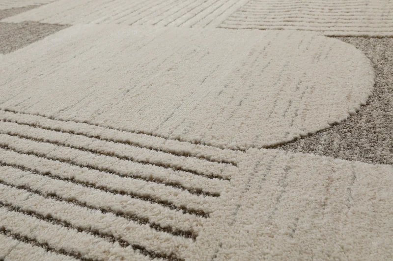 Kurzflor Teppich Creme Beige "Mats" WECONhome