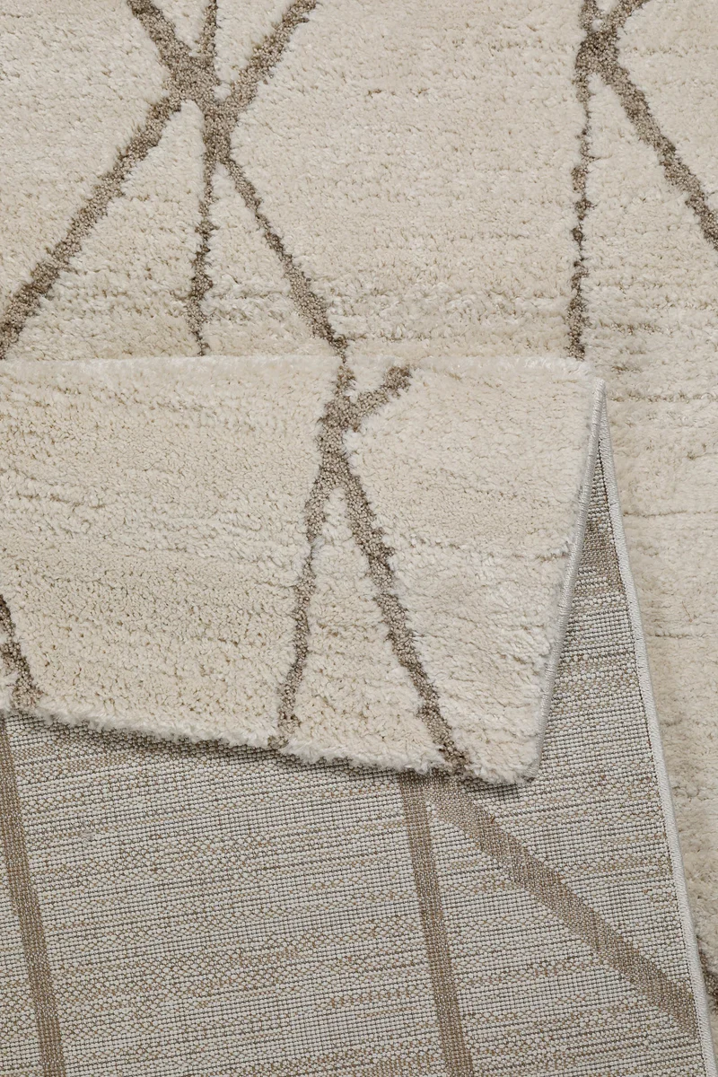 Kurzflor Teppich Creme Beige "Pelle" WECONhome