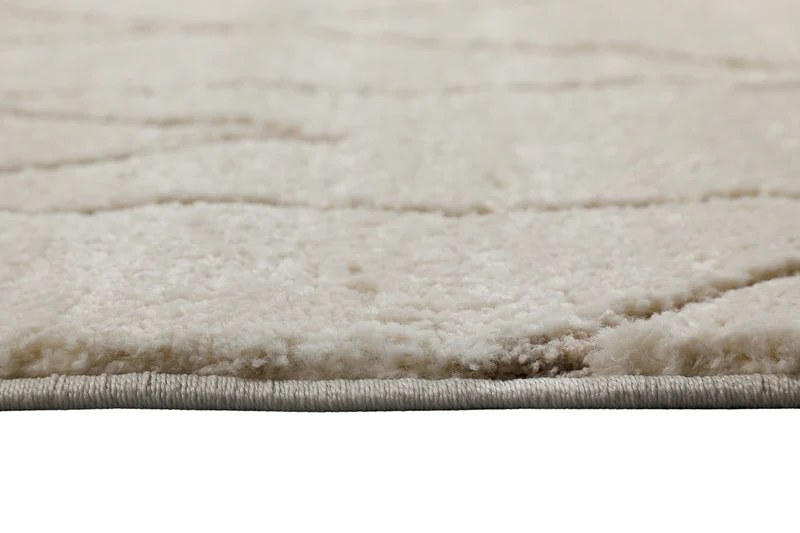 Kurzflor Teppich Creme Beige "Pelle" WECONhome