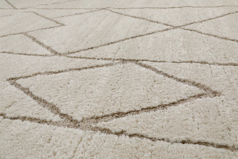 Kurzflor Teppich Creme Beige "Pelle" WECONhome