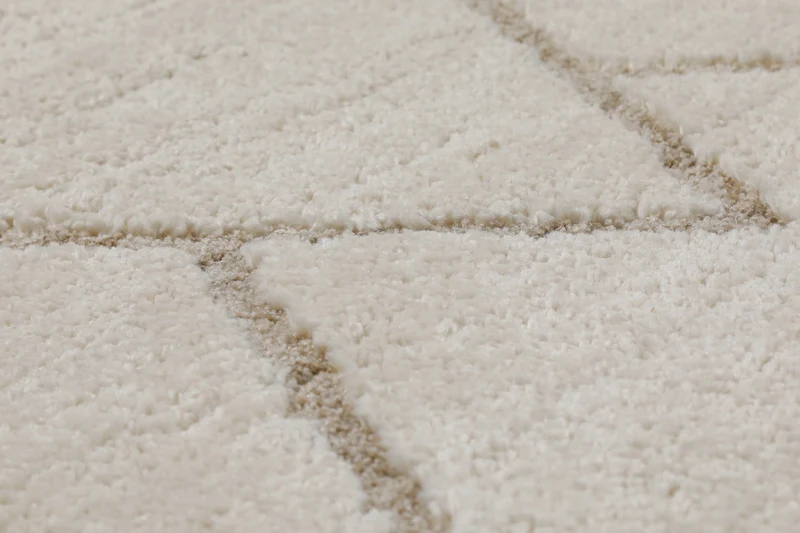 Kurzflor Teppich Creme Beige "Pelle" WECONhome