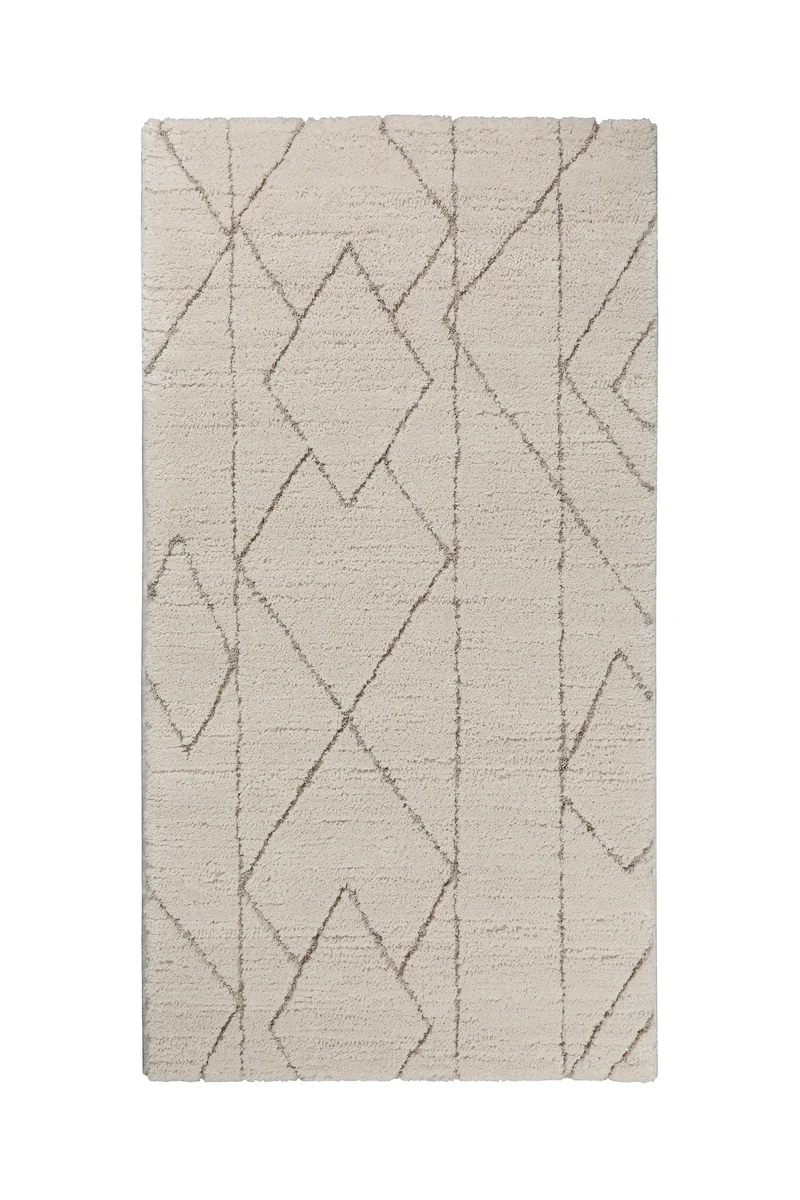 Kurzflor Teppich Creme Beige "Pelle" WECONhome