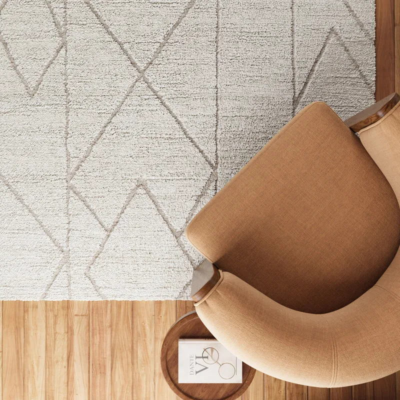 Kurzflor Teppich Creme Beige "Pelle" WECONhome