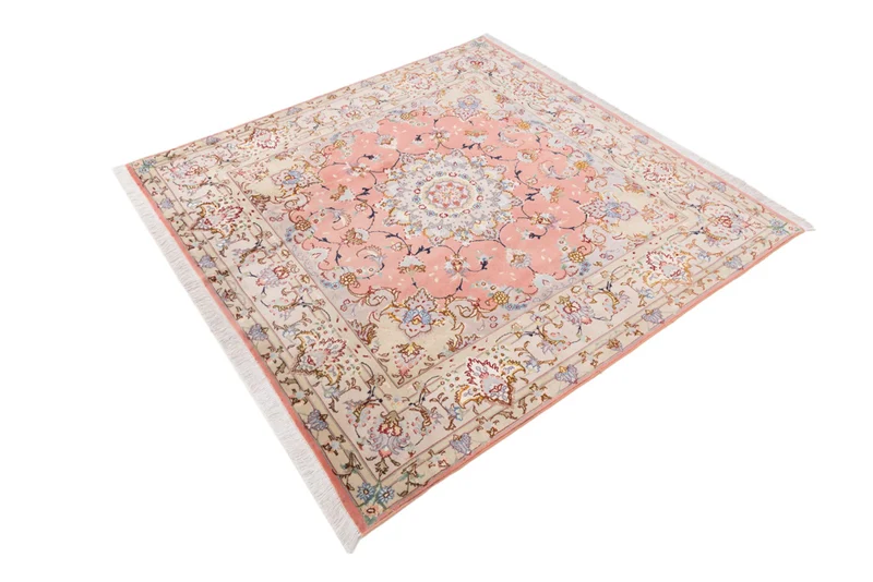 Perserteppich - Täbriz - Royal quadratisch - 153 x 153 cm - sand