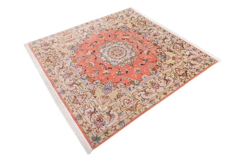 Perserteppich - Täbriz - Royal quadratisch - 153 x 153 cm - sand