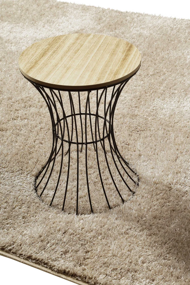 Teppich Beige Sand Hochflor "Fanny" WECONhome Basics