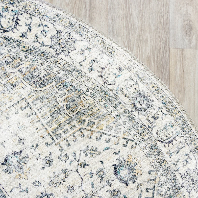 Teppich Vintage Rund - Lago Grau