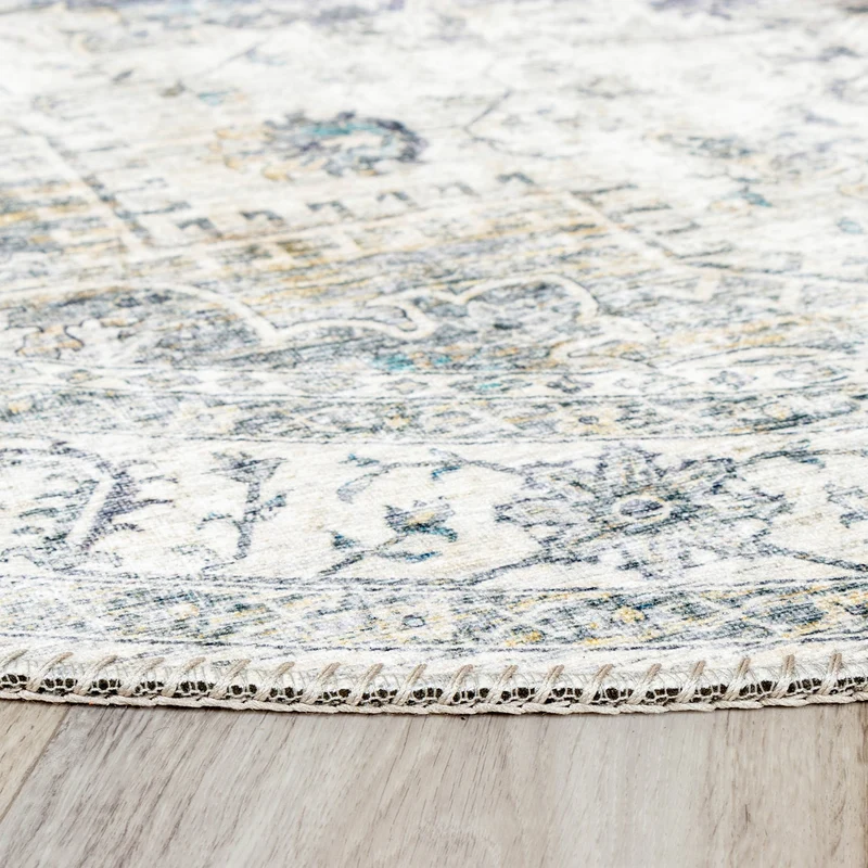 Teppich Vintage Rund - Lago Grau