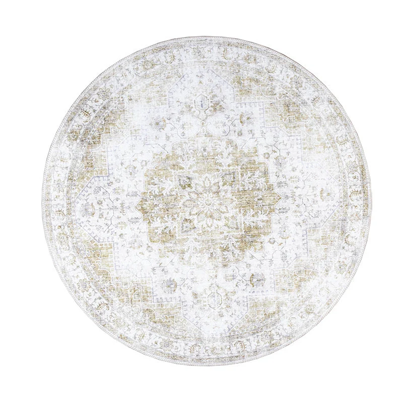 Teppich Vintage Rund - Lago Grün Creme