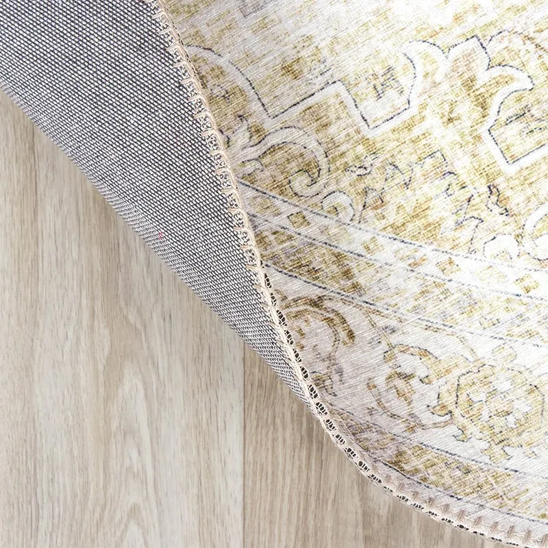 Teppich Vintage Rund - Lago Grün Creme