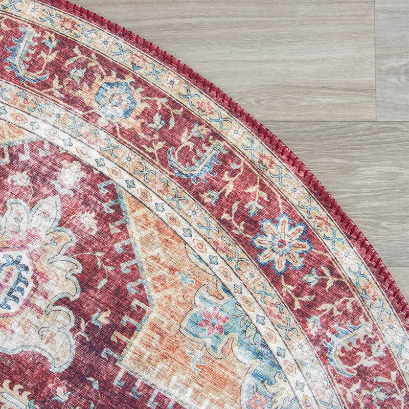Teppich Vintage Rund - Azara Rot