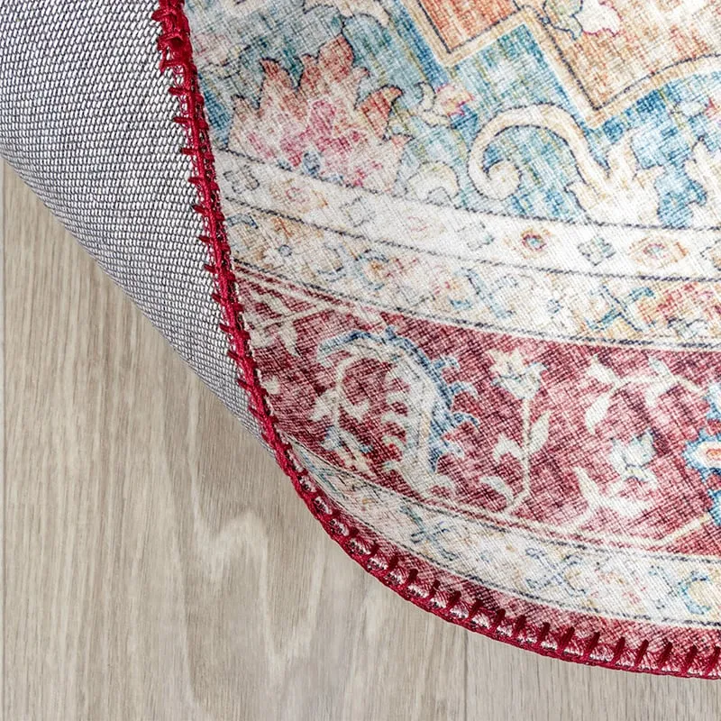 Teppich Vintage Rund - Azara Rot