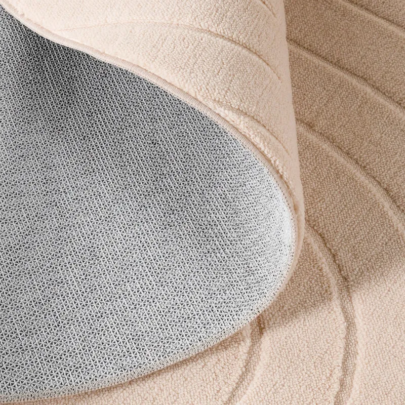 Runder Teppich Wohnzimmer - Charm Arches Beige