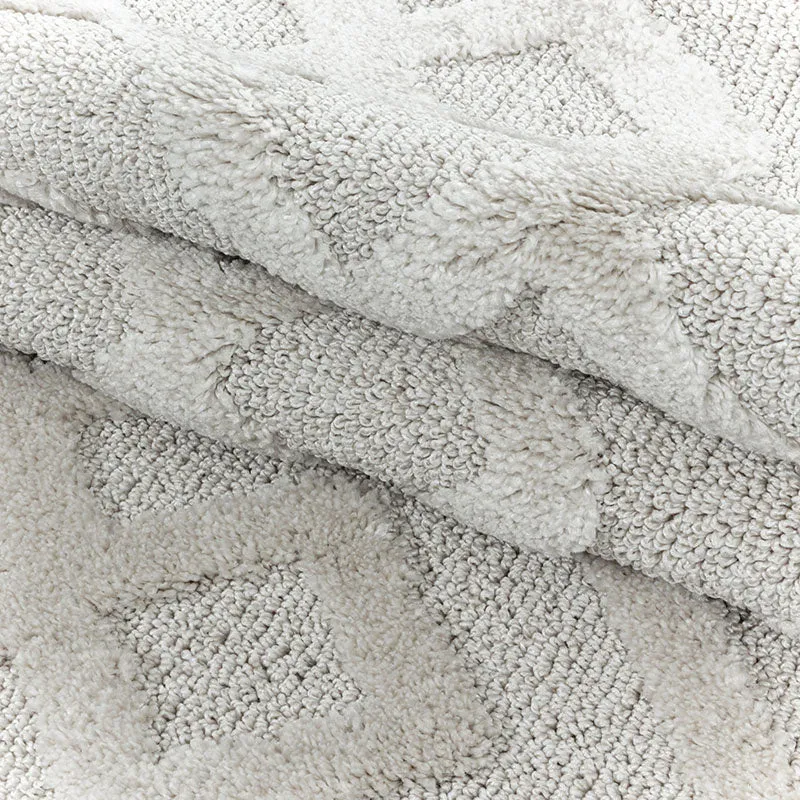Teppich Skandinavisch Rund - Pitea Pattern Creme