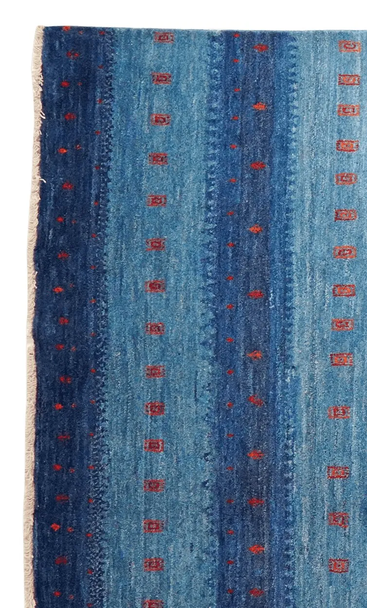 Gabbeh Sonnat · Handgeknüpft – Blau, 292x195 cm