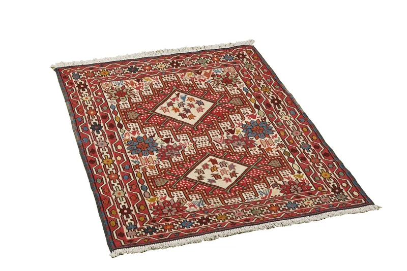 Sumak Shahsavan · Handgewebt – Beige, 93x81 cm