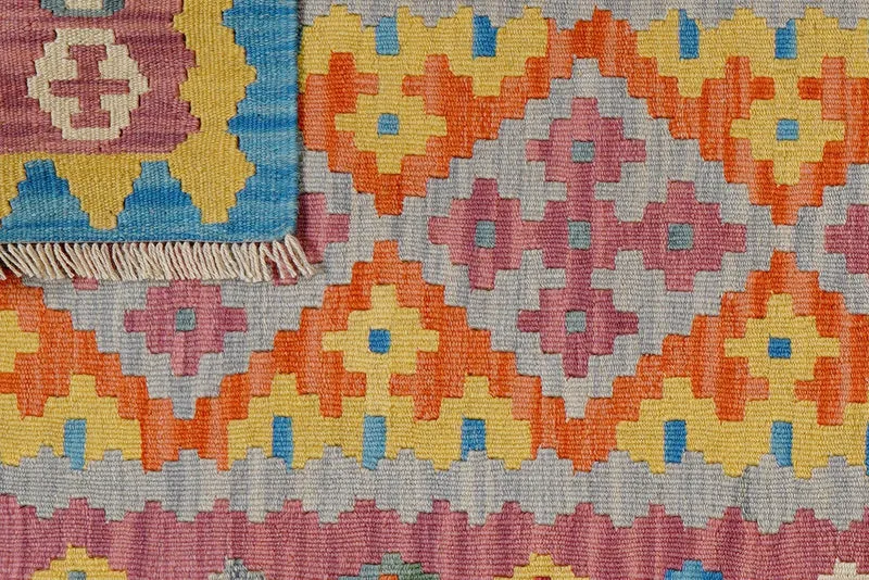 Kelim Gashgai · Handgewebt – Grau, 126x86 cm