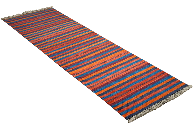 Kelim Gashgai · Handgewebt – Bunt, 198x59 cm