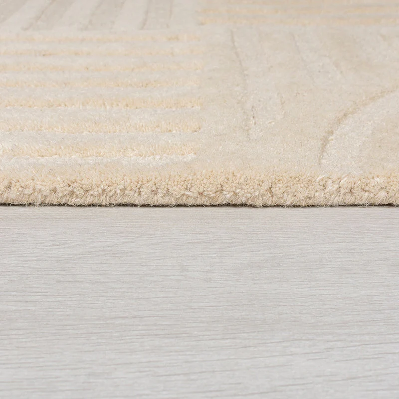 Moderner Teppich Rund - Solacio Zen Beige