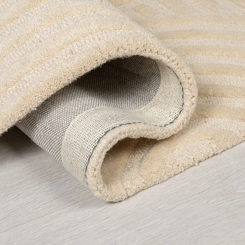 Moderner Teppich Rund - Solacio Zen Beige