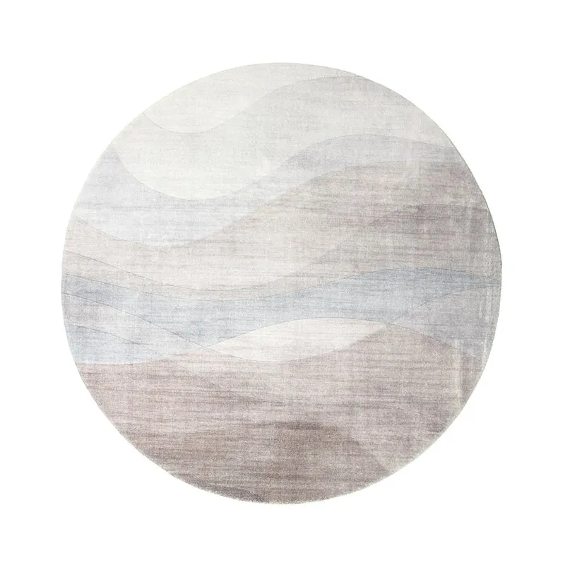 Moderner Teppich Rund - Field Taupe