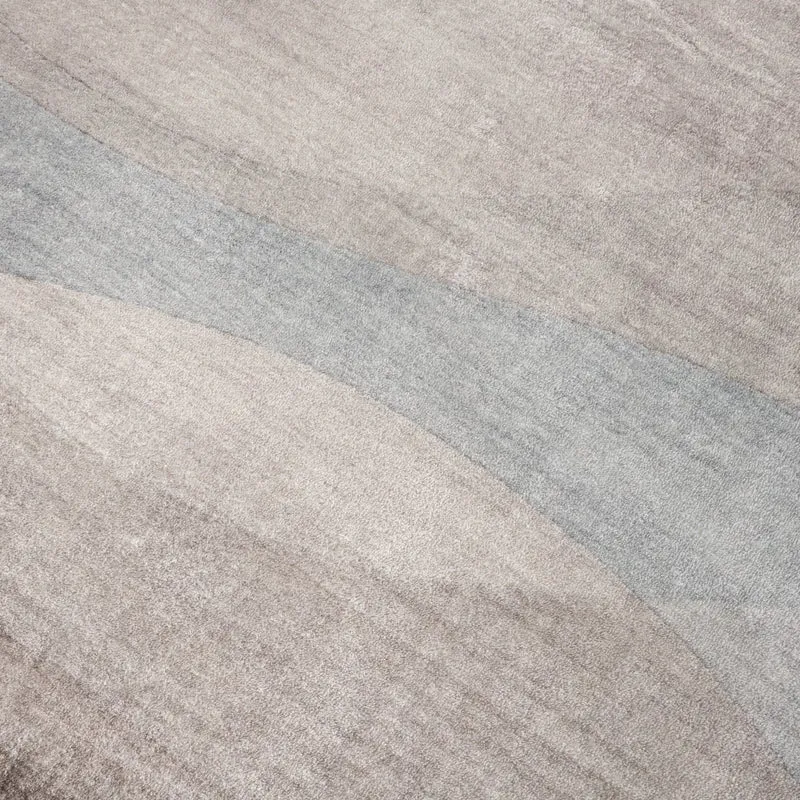 Moderner Teppich Rund - Field Taupe