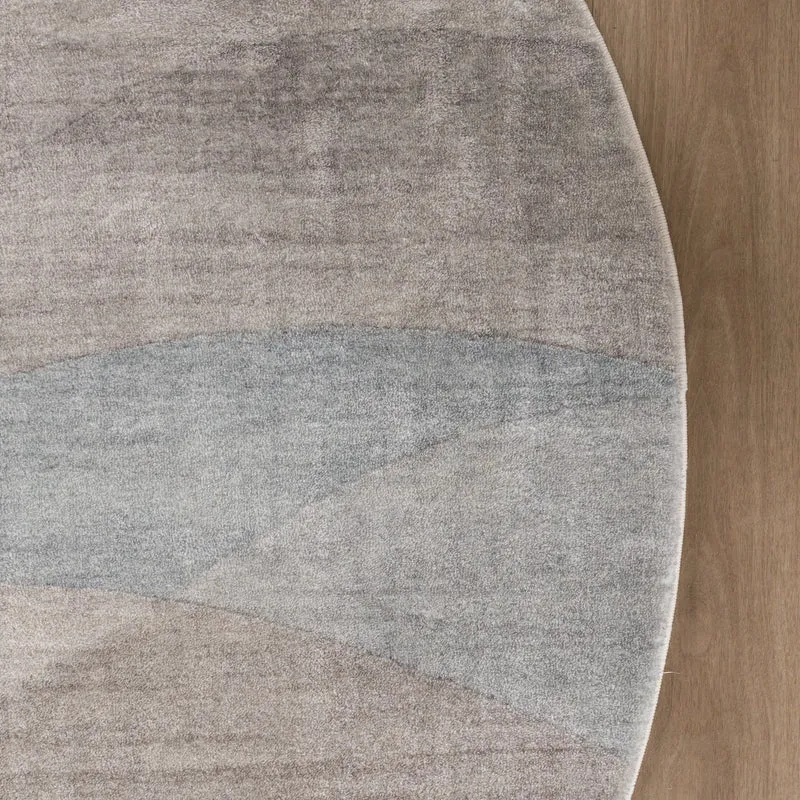 Moderner Teppich Rund - Field Taupe