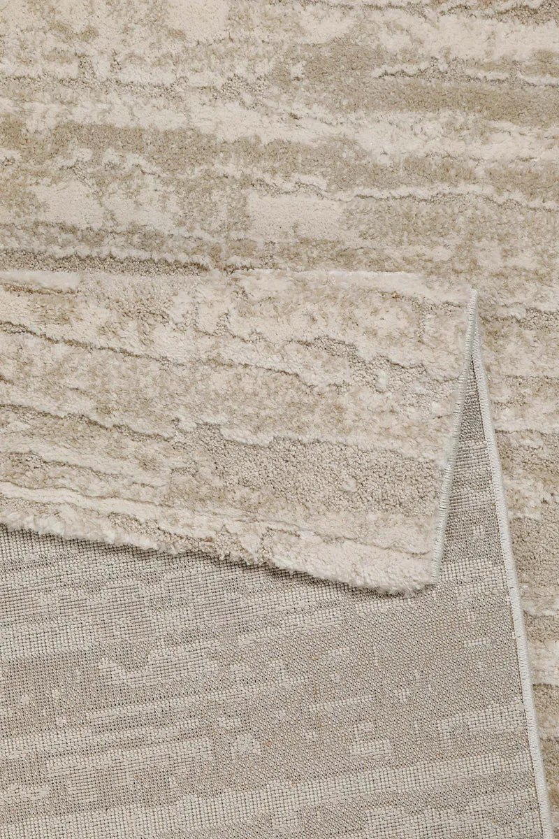 Kurzflor Teppich Creme Beige "Peer" WECONhome