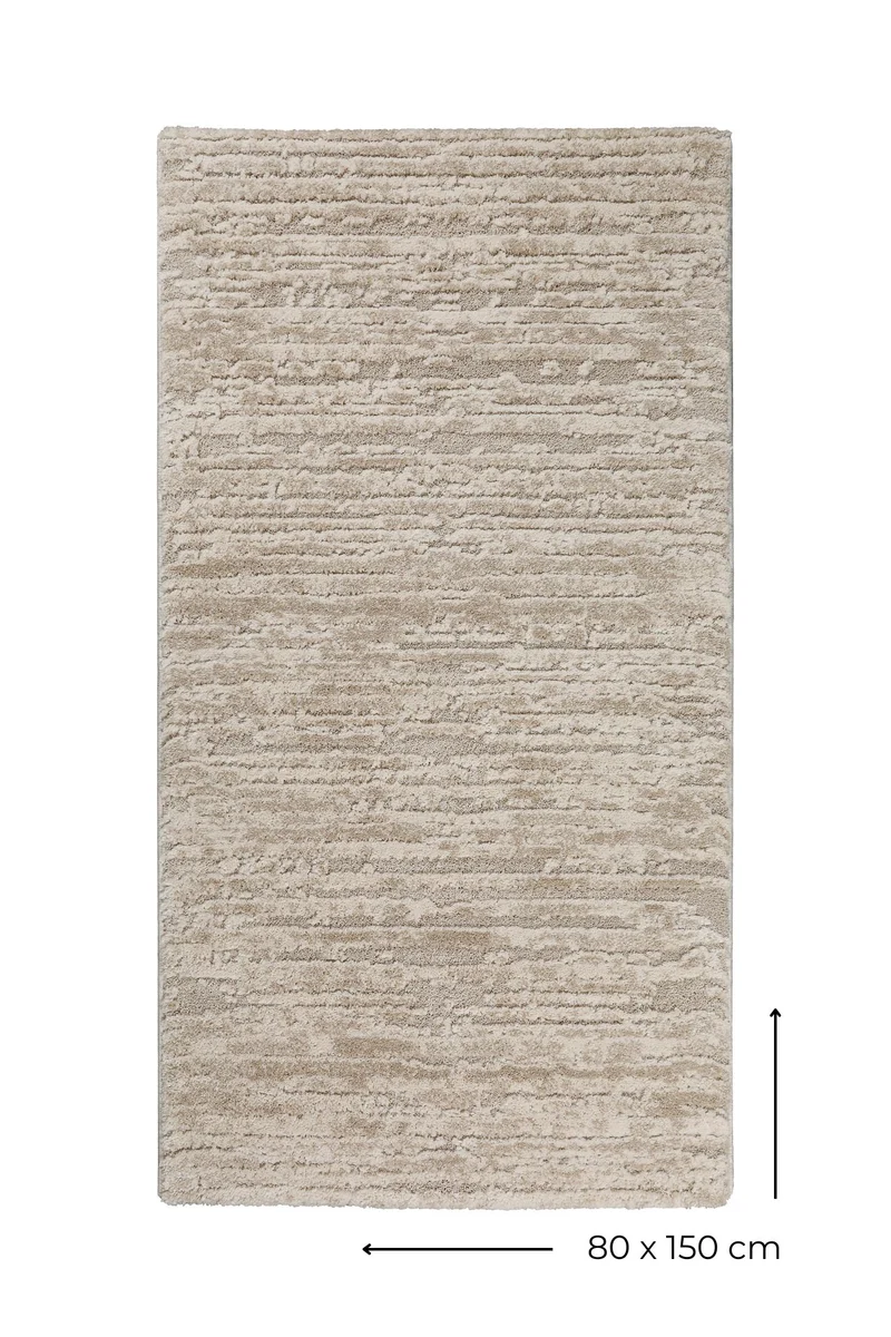 Kurzflor Teppich Creme Beige "Peer" WECONhome