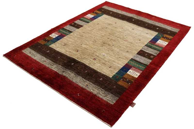 Gabbeh Teppich - Loribaft Indus - 157 x 213 cm - beige