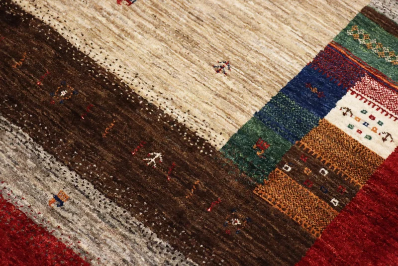 Gabbeh Teppich - Loribaft Indus - 157 x 213 cm - beige