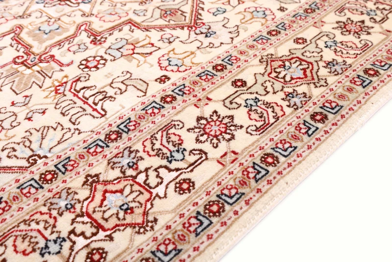 Perserteppich - Täbriz - Royal - 100 x 160 cm - hellbeige