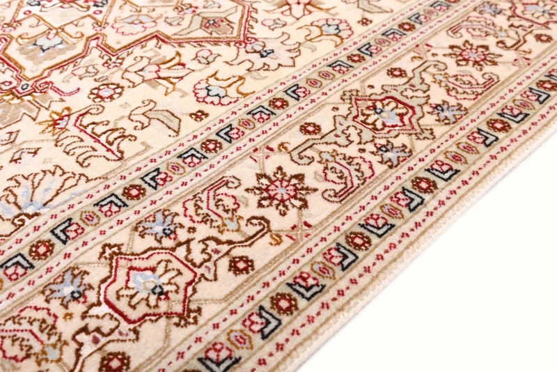 Perserteppich - Täbriz - Royal - 100 x 160 cm - hellbeige