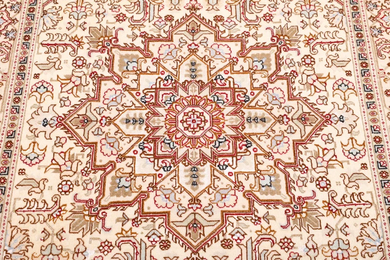 Perserteppich - Täbriz - Royal - 100 x 160 cm - hellbeige