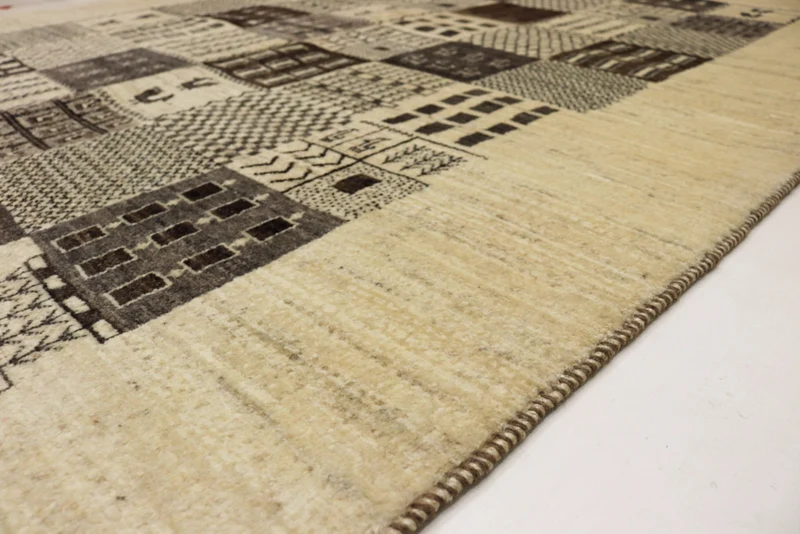 Gabbeh Teppich - Loribaft Indus - 152 x 206 cm - dunkelbeige