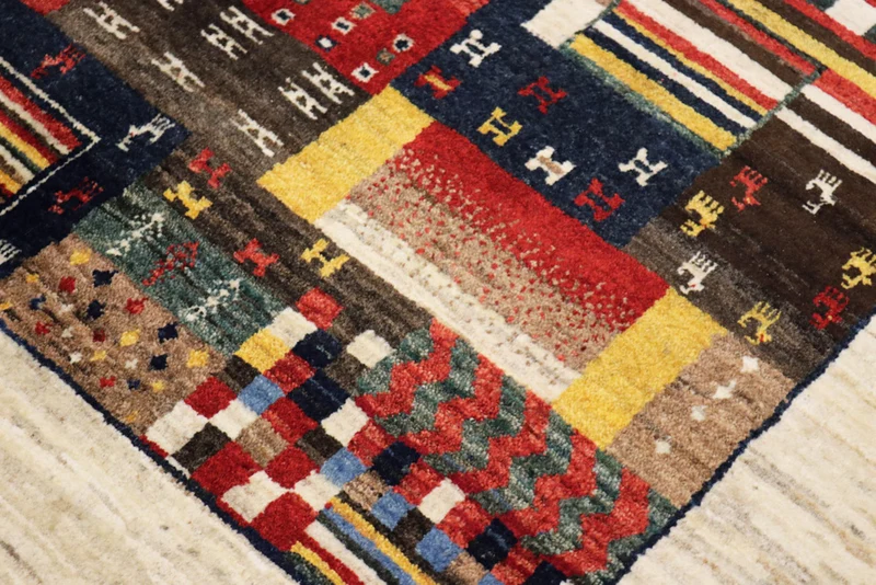 Gabbeh Teppich - Loribaft Indus - 154 x 200 cm - mehrfarbig
