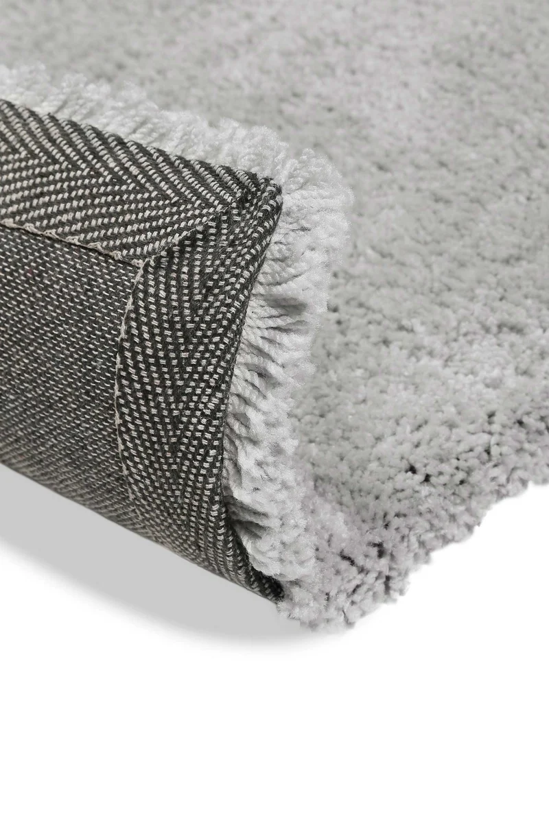 Teppich Hellgrau Hochflor "Emilia" WECONhome Basics