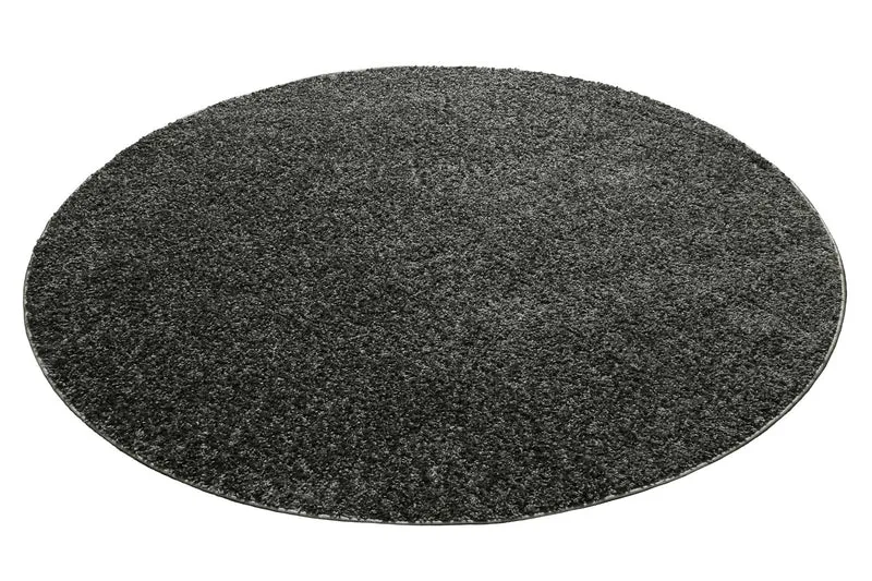 Teppich Rund Anthrazit Hochflor "Greta" WECONhome Basics